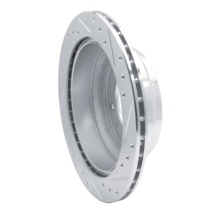 Acura SLX Brake Rotor (1) - Rear Left - R1 Concepts - Drilled & Slotted - Silver - `92-`04